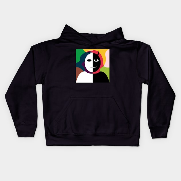 Colorful Angels And Devils Kids Hoodie by ipxi7_